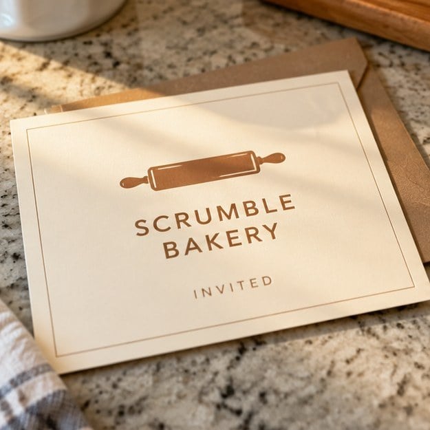 Customer photo of a custom printed invitation